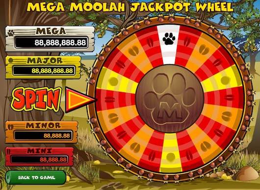 Mega Moolah gameplay at SkyCity Online Casino